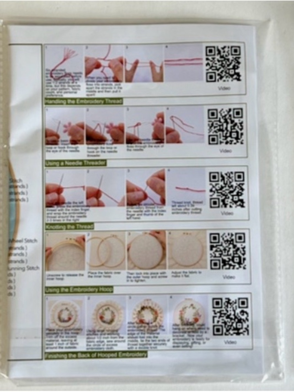 Myfelicity 3 Embroidery Kit Beginners Learning Embroidering Hoop & Video - Picture 6 of 6
